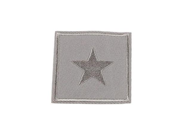 Aufbügler Viereckig mit Stern grau 5,5 x 5,5 cm